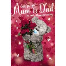 3D Holographic Mum & Dad Me to You Bear Anniversary Card Image Preview